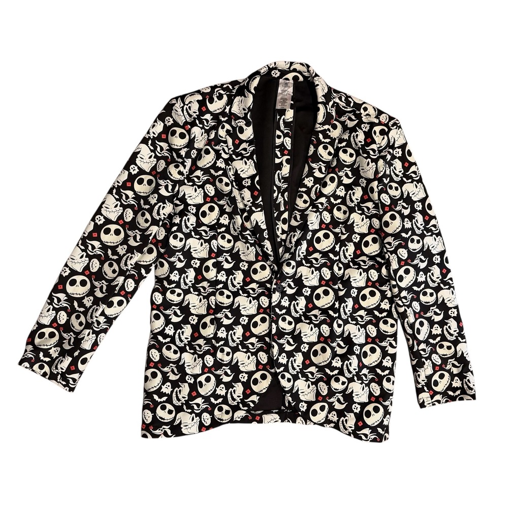 Disney Nightmare Before Christmas Skellington Glow in Dark Jacket Blazer L/XL - Picture 6 of 15